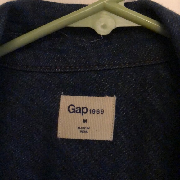 GAP dark blue shirt dress. Size Medium. - Picture 2 of 3